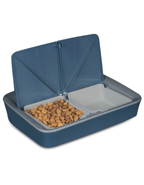 Petsafe Digitale Dubbele Voerbak - Hondenvoerbak - 6.5x30.1x22.5 cm Blauw Grijs