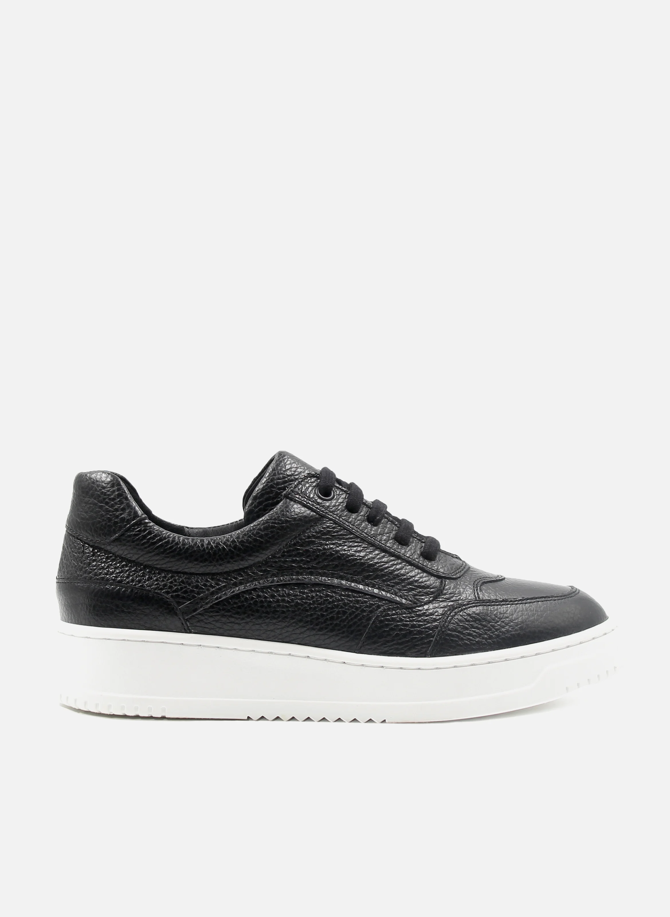 Baskets vintage cuir grainé | Noir