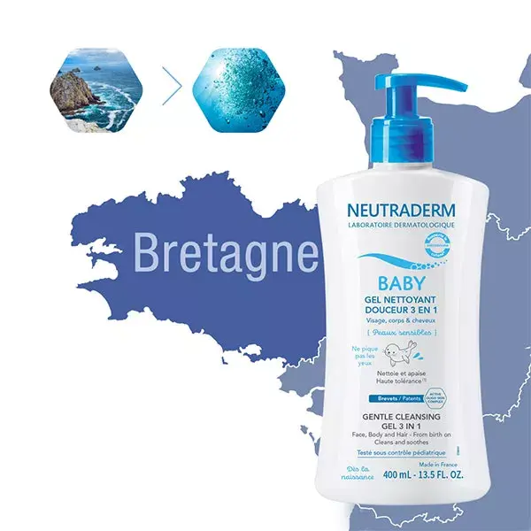 Gel de Limpeza Suave Neutraderm Baby 3 em 1 400ml
