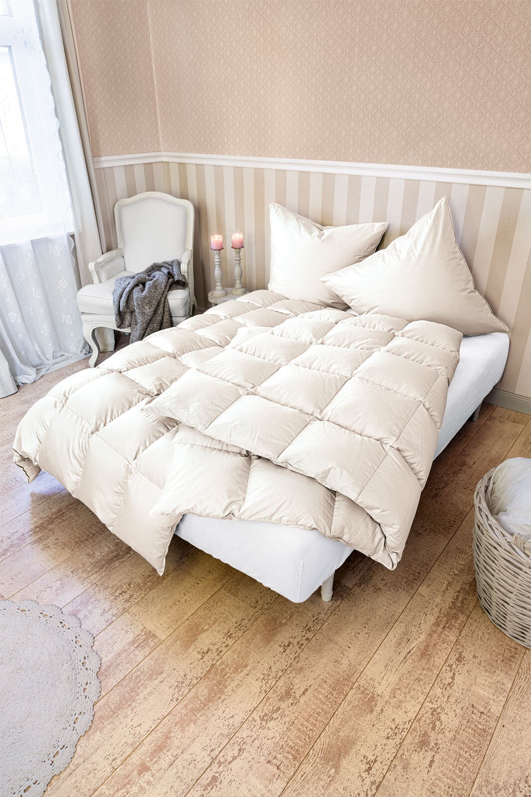 CENTA-STAR Feder-Kopfkissen GOLF VON ALASKA 80 x 80 cm 900 g