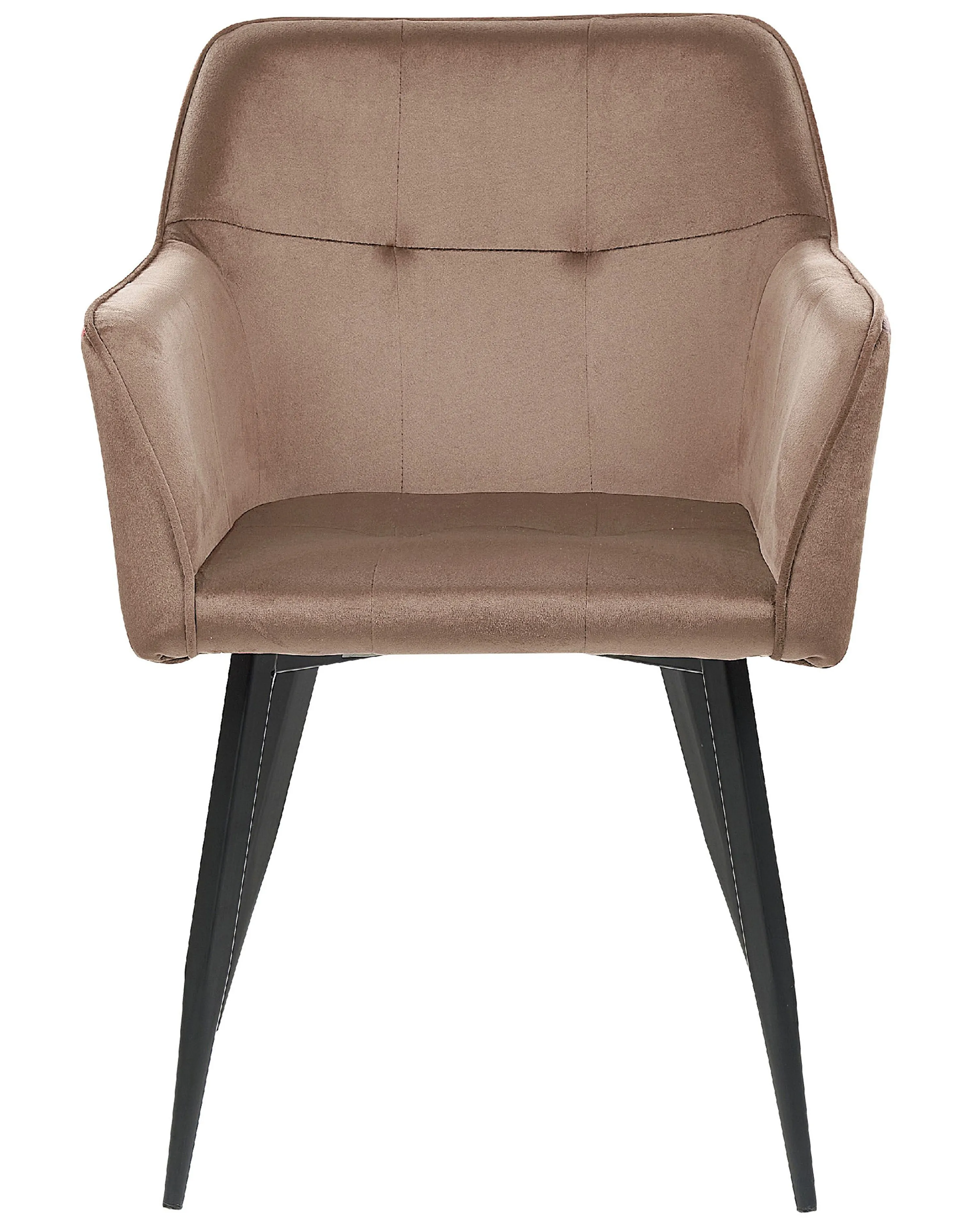 Set van 2 eetkamerstoelen JASMIN Fluweel Bruin