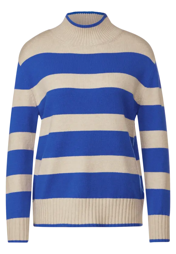 Streifen Strickpullover - fresh intense gentle blue