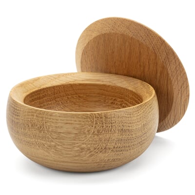Deckeldose Massivholz, Eiche, 11 cm Ø
