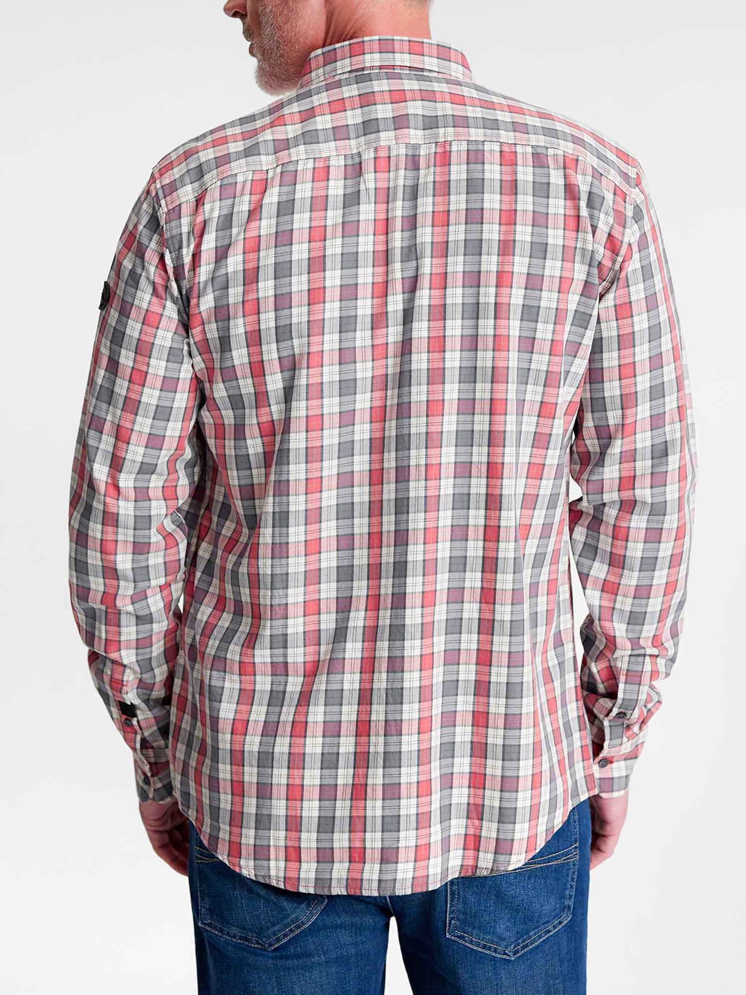Chemise Homme Petits Carreaux Bleu et Rouge