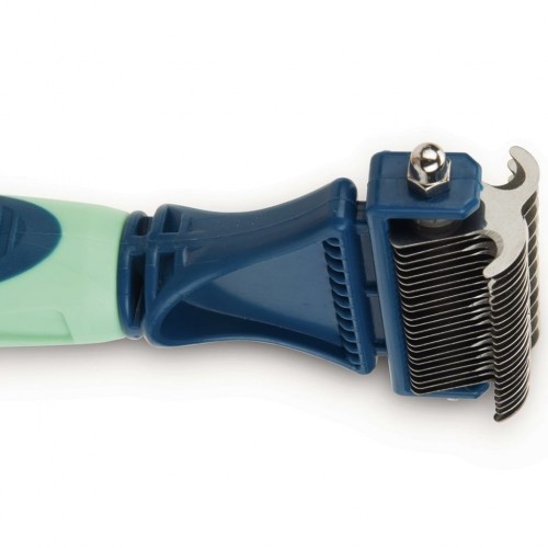 pente de ancinho azul e menta
