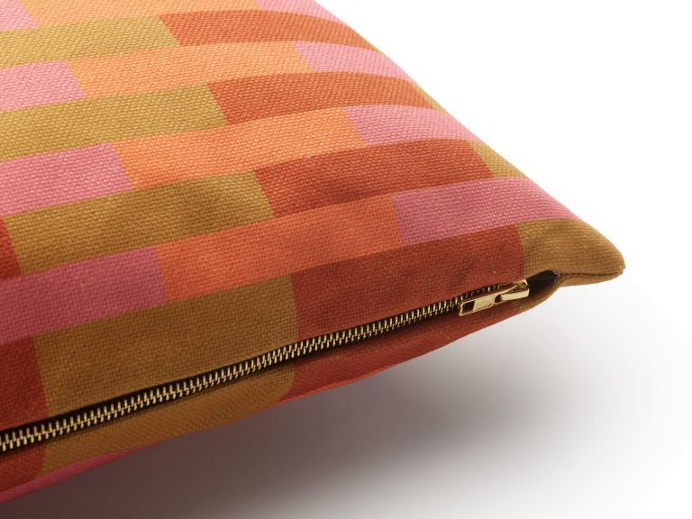 FÉST Striped kussen 60x60 oranje
