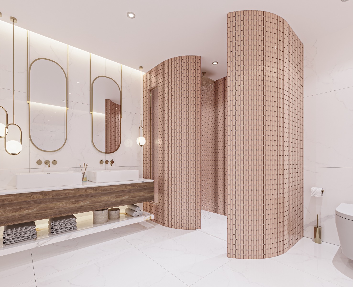 The Mosaic Factory Sevilla ovale vinger mozaïek tegels 30x30 roze