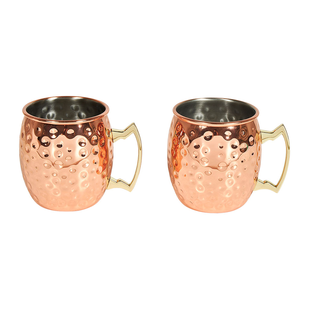 Lot de 2 verres à Moscow Mule métal
