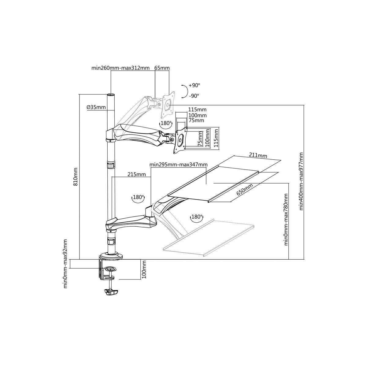 LogiLink Arbetsstation Sit-Stand 13-27