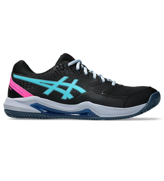ASICS GEL-DEDICATE 8 PADEL 1041A414 BLACK-ENERGY-AQUA