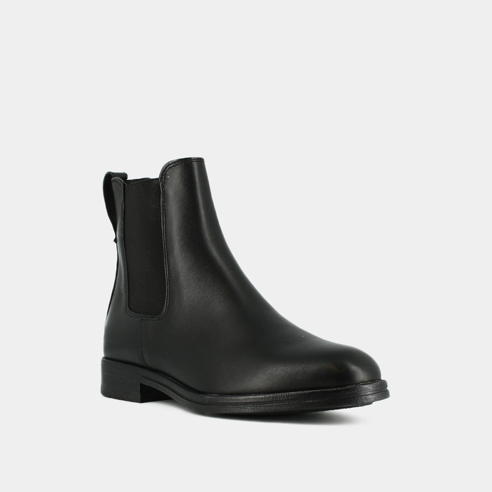 Bottines à talons  en cuir noir