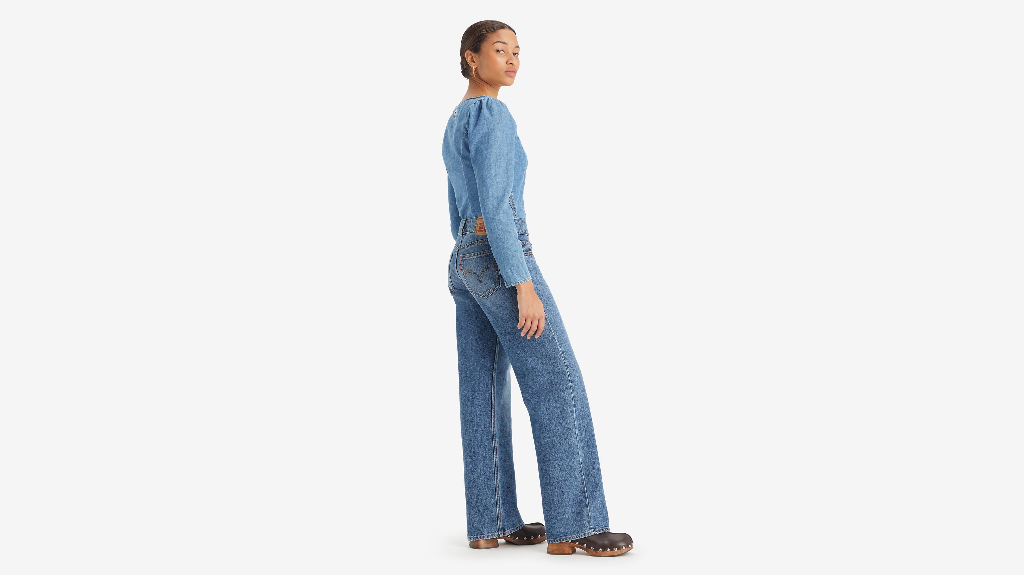 Jean taille très basse - It'S A Vibe - Bleu