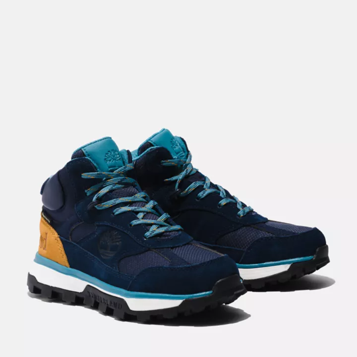Chaussures de randonnée montantes Trail Trekker pour junior en bleu marine