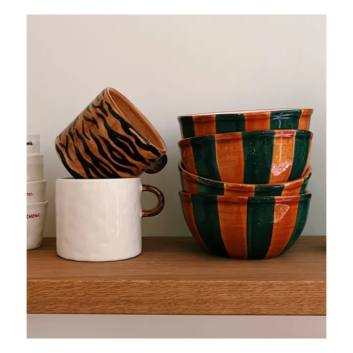 Anna + Nina Tasse rayée tigre | Orange