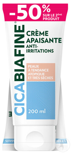 Cicabiafine Crème Corp Anti-Irritations Peaux Très Sèches 2x200ml
