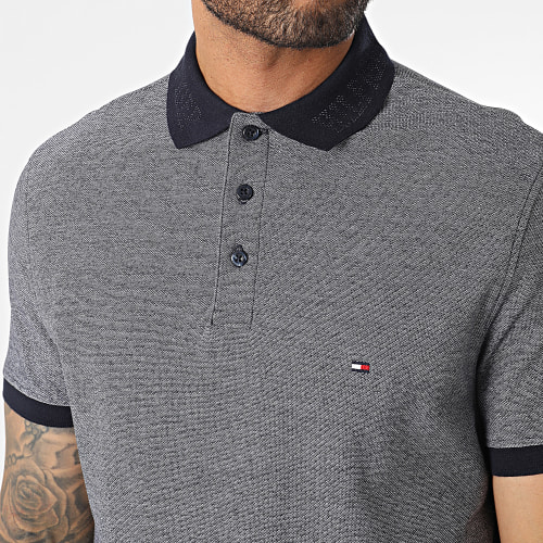 Polo Manches Courtes Mono Two Tones Regular Gris Chiné