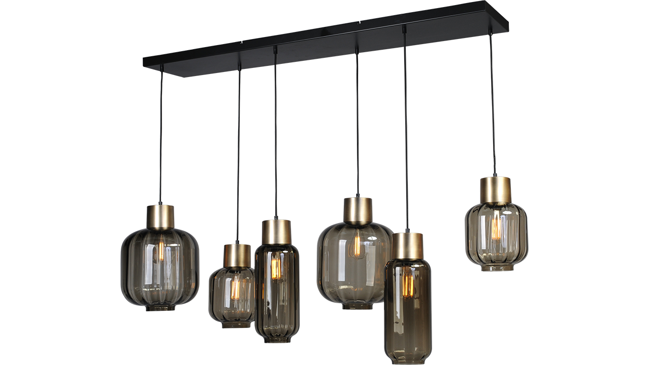 Hanglamp 2161-85-05-130-25-6 Lett Rib B130 x D25 cm