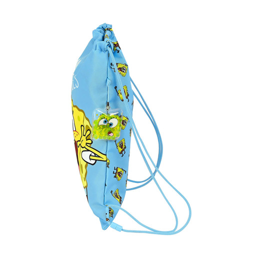 Saco de dormir Safta SpongeBob Positive Vibes Junior, plano, 260x340 mm, azul claro/amarelo
