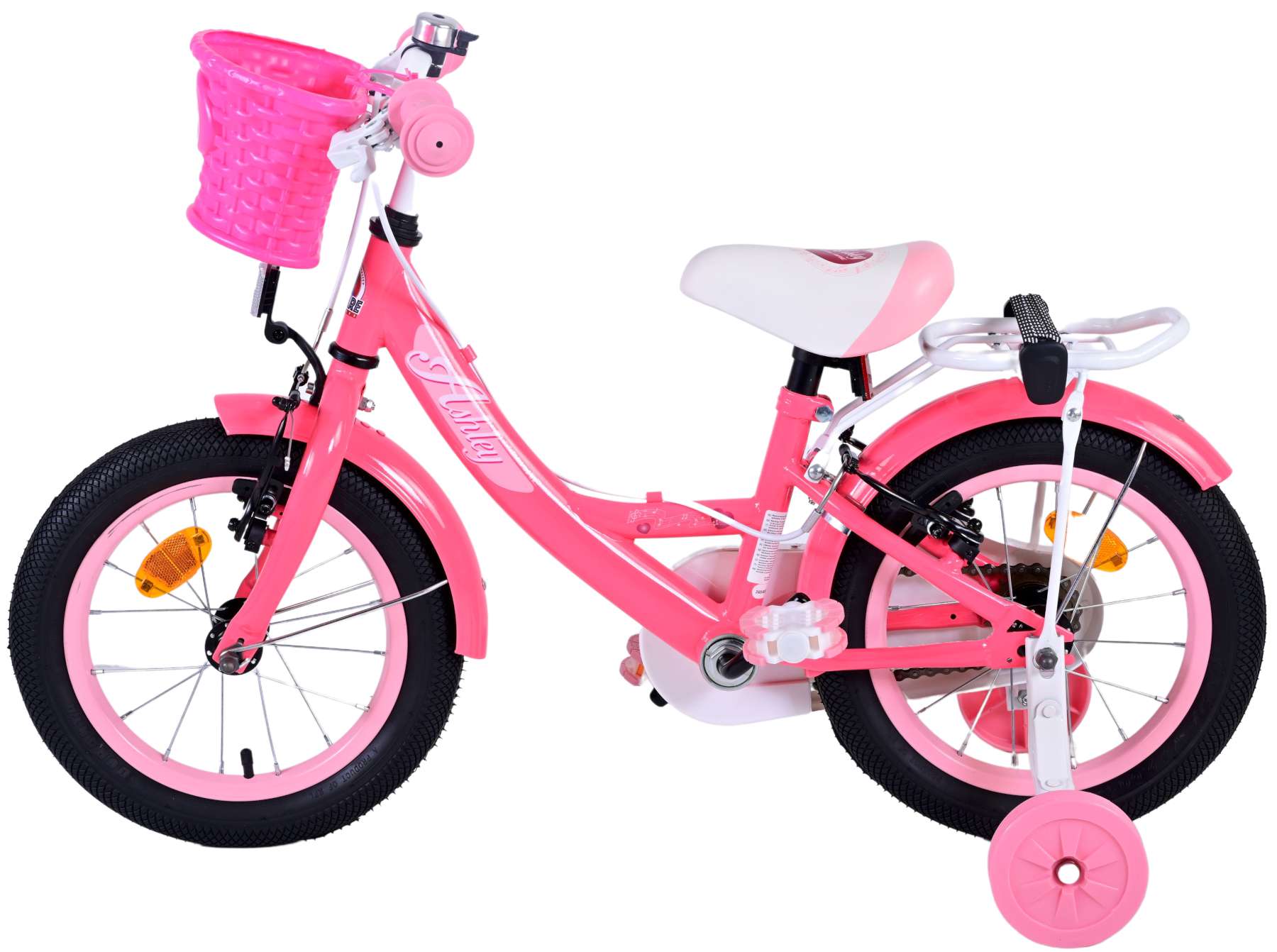 TPFSports Ashley Kinderfahrrad - Mädchen - 14 Zoll - Rücktritt + Handbremse - Weiß