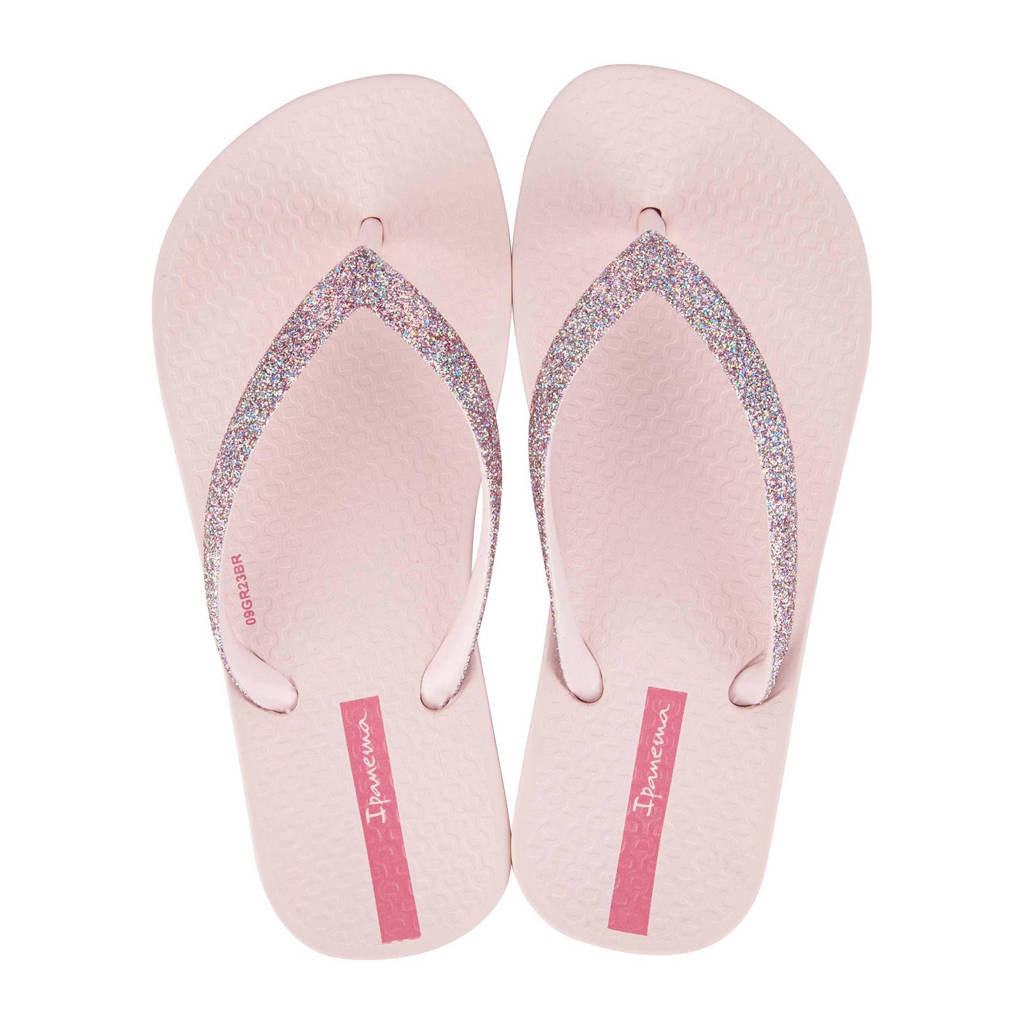 Ipanema Anatomic Lolitateenslippers met glitters lichtroze
