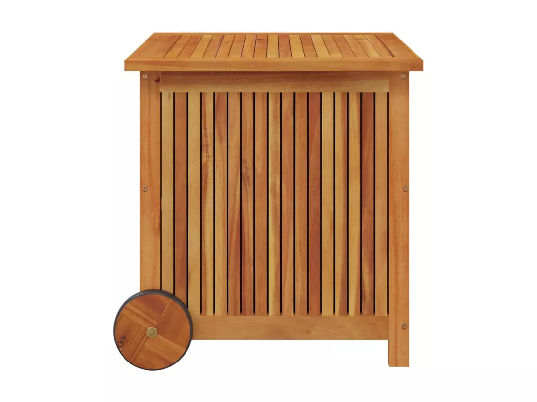 Prolenta Premium - Boîte de rangement de jardin avec roues 60x50x58 cm Bois acacia