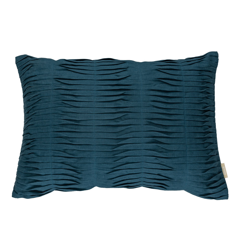 Sierkussen Small wave linnen brightblue 35x50 cm
