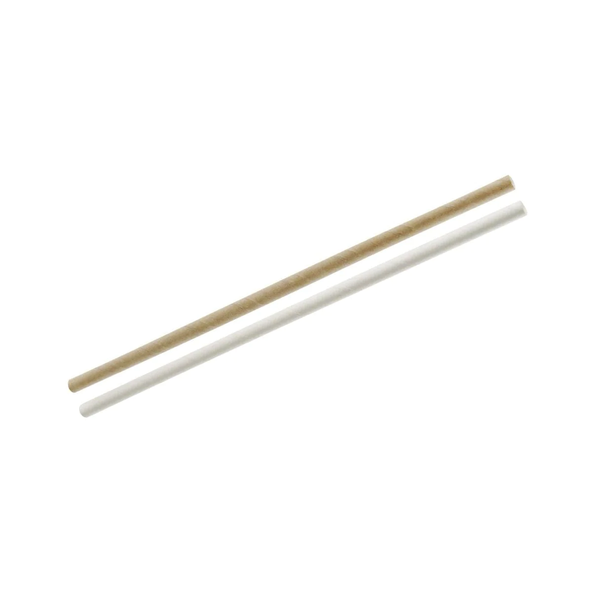 Lot de 60 pailles en papier brun et blanc Fackelmann Bar Concept Facke