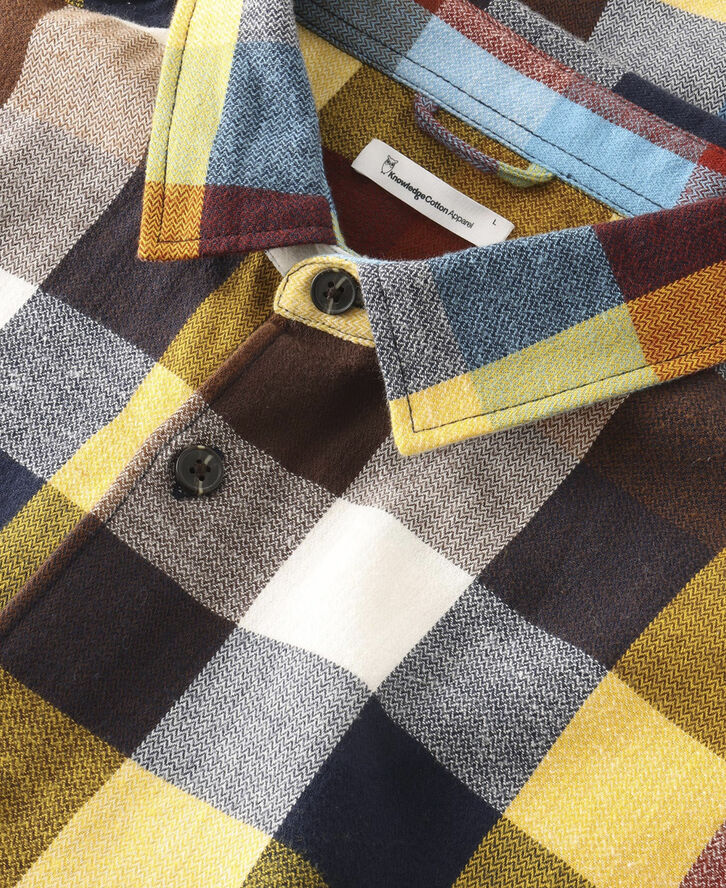 Knowledge Cotton Apparel Loose fit checked flannel shirt - GOTS/Vegan Multi check