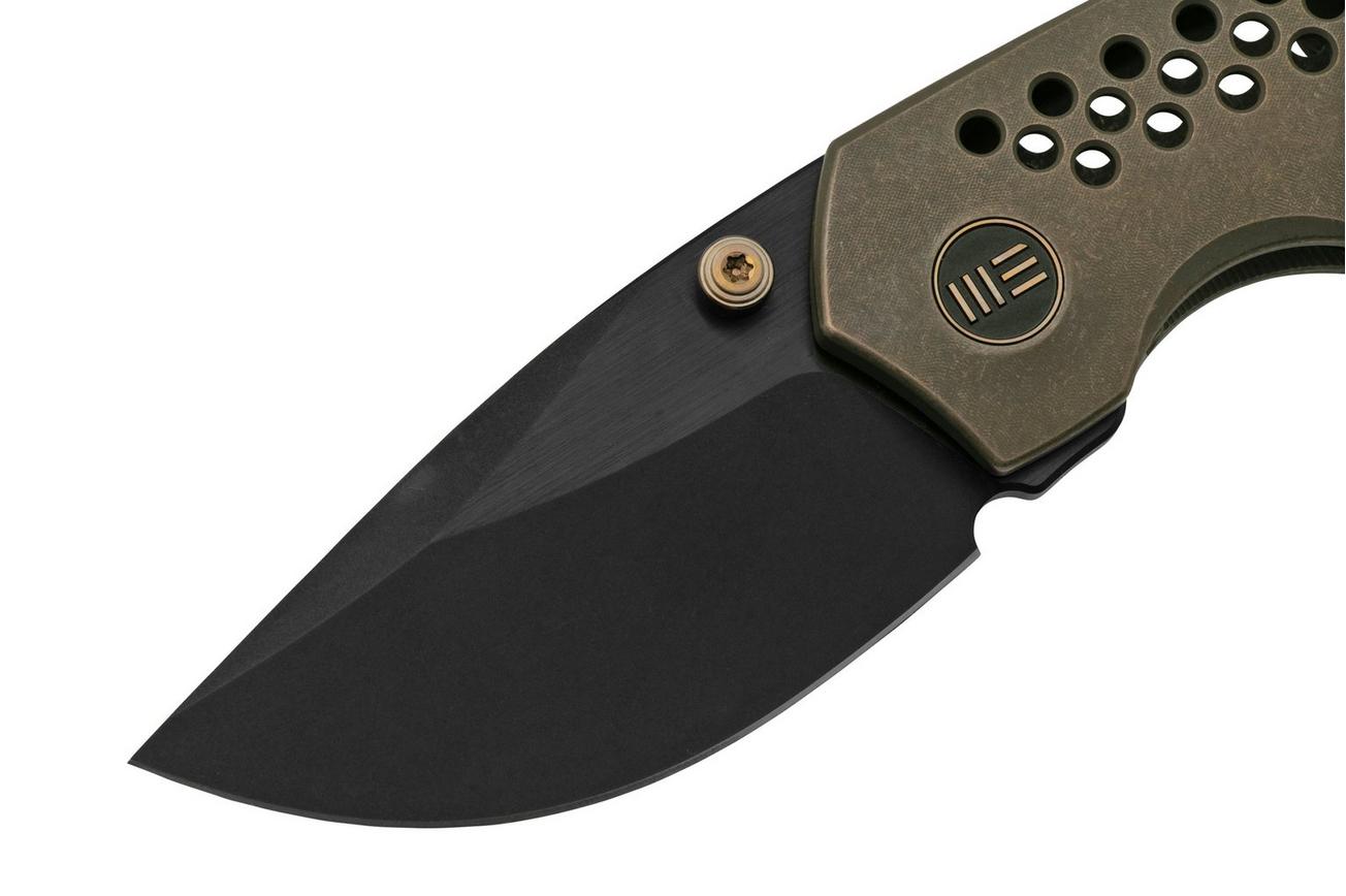 WE Knife Envisage WE22013-3 Bronze Titanium, Black Stonewashed zakmes, Tuff Knives design