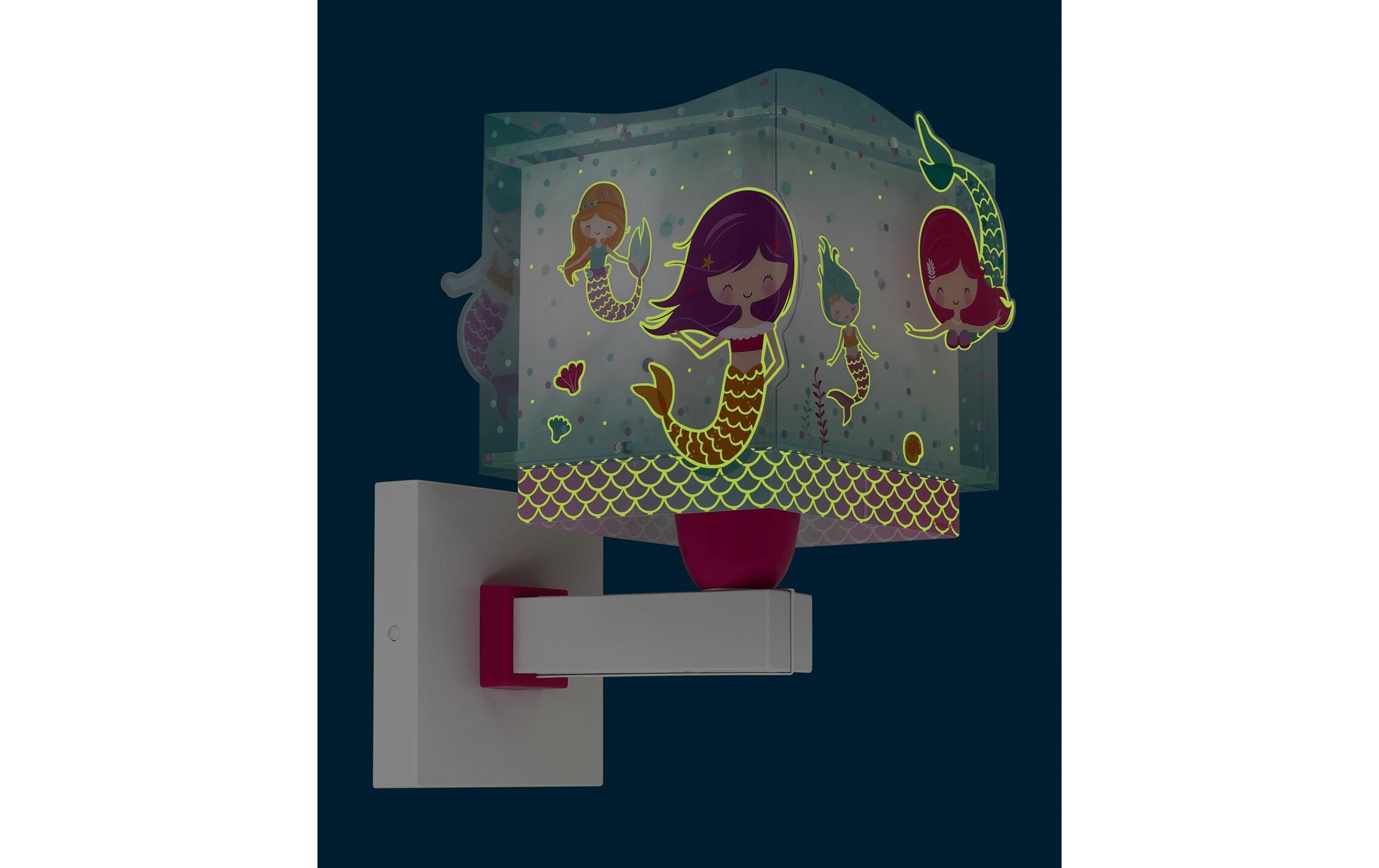 Wandleuchte MermaidsWandlampe mit Doppelschirm für Kinderzimmer