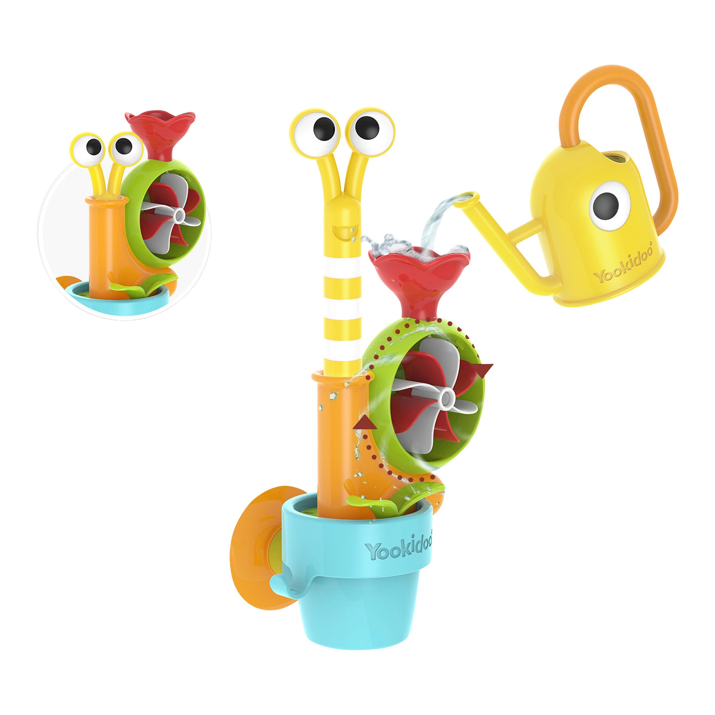 Yookidoo Badespielzeug Blumentopf Schnecke