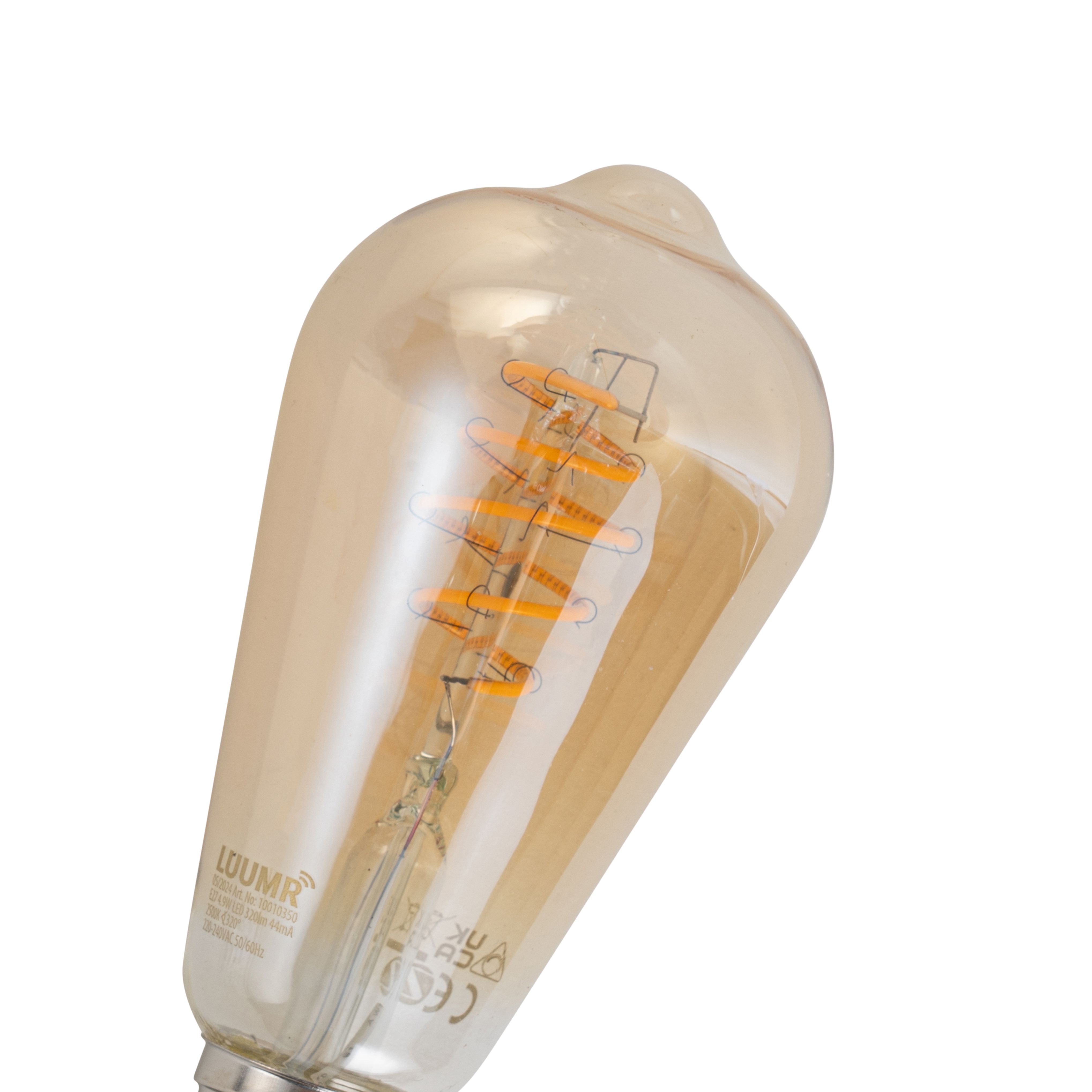 Set van 5 Smart E27 dimbare LED lampen ST64 amber 4.9W 320 lm 2500K