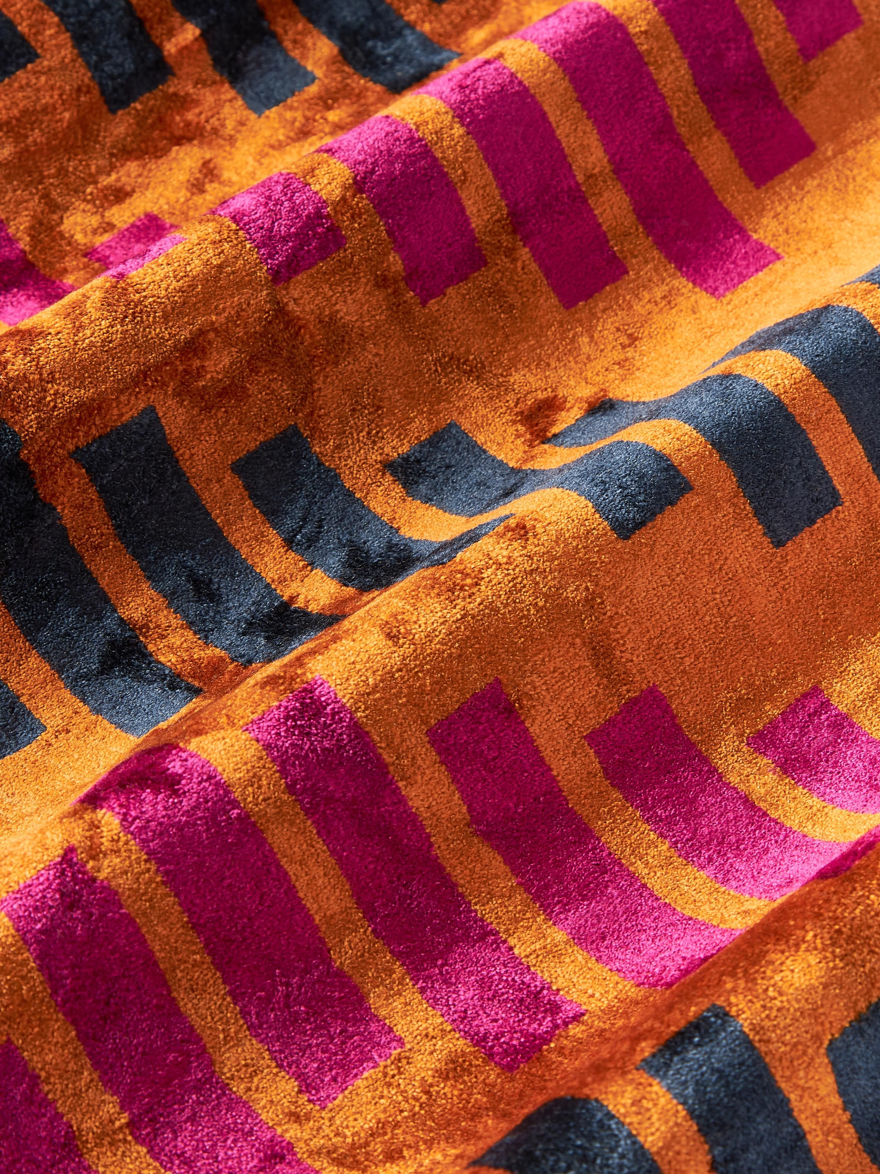 Viscose kussenhoes Danelle met geweven jacquardpatroon
