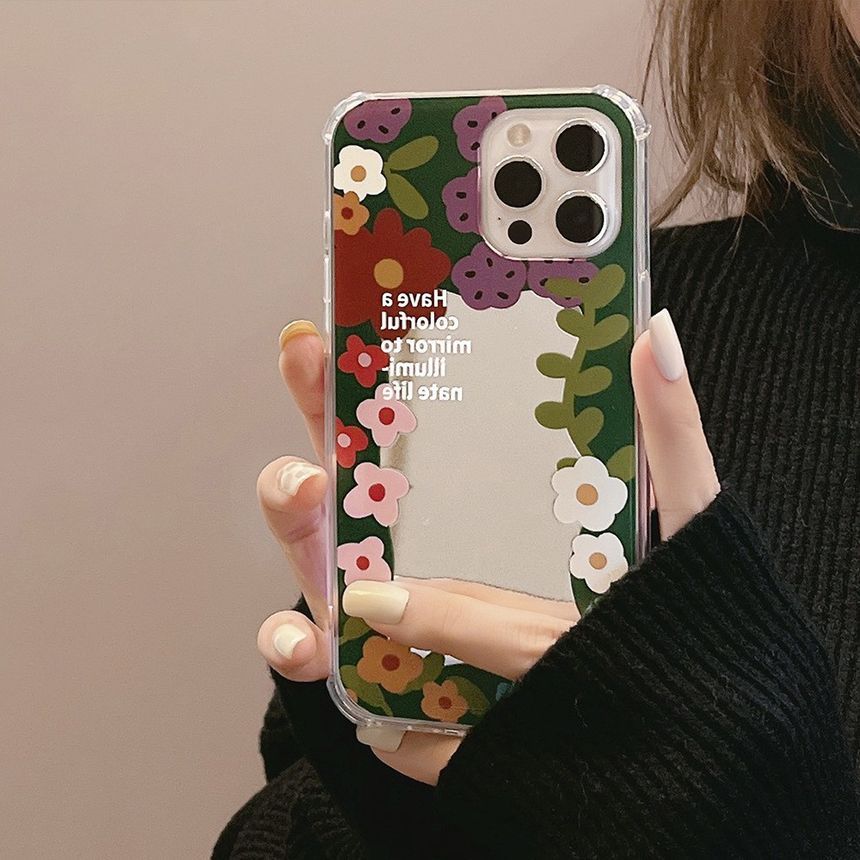 Rockit - Tulp Gespiegeld Telefoonhoesje - iPhone 15 Pro Max / 15 Pro / 15 Plus / 15 / 14 Pro Max / 14 Pro / 14 Max / 14 / 13 Pro Max / 13 Pro / 13 / 13 mini / 12 Pro Max / 12 Pro / 12 / 12 mini