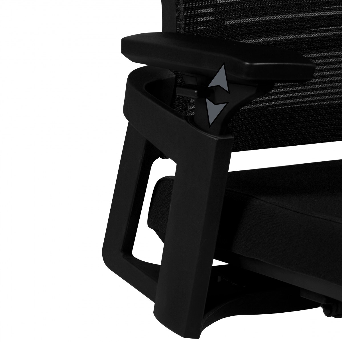 KADIMA DESIGN Chefsessel Lisse: Ergonomischer Bürostuhl, Netzrückenlehne, verstellbare Kopfstütze, Stoffbezug, Nylon-Fußkreuz.