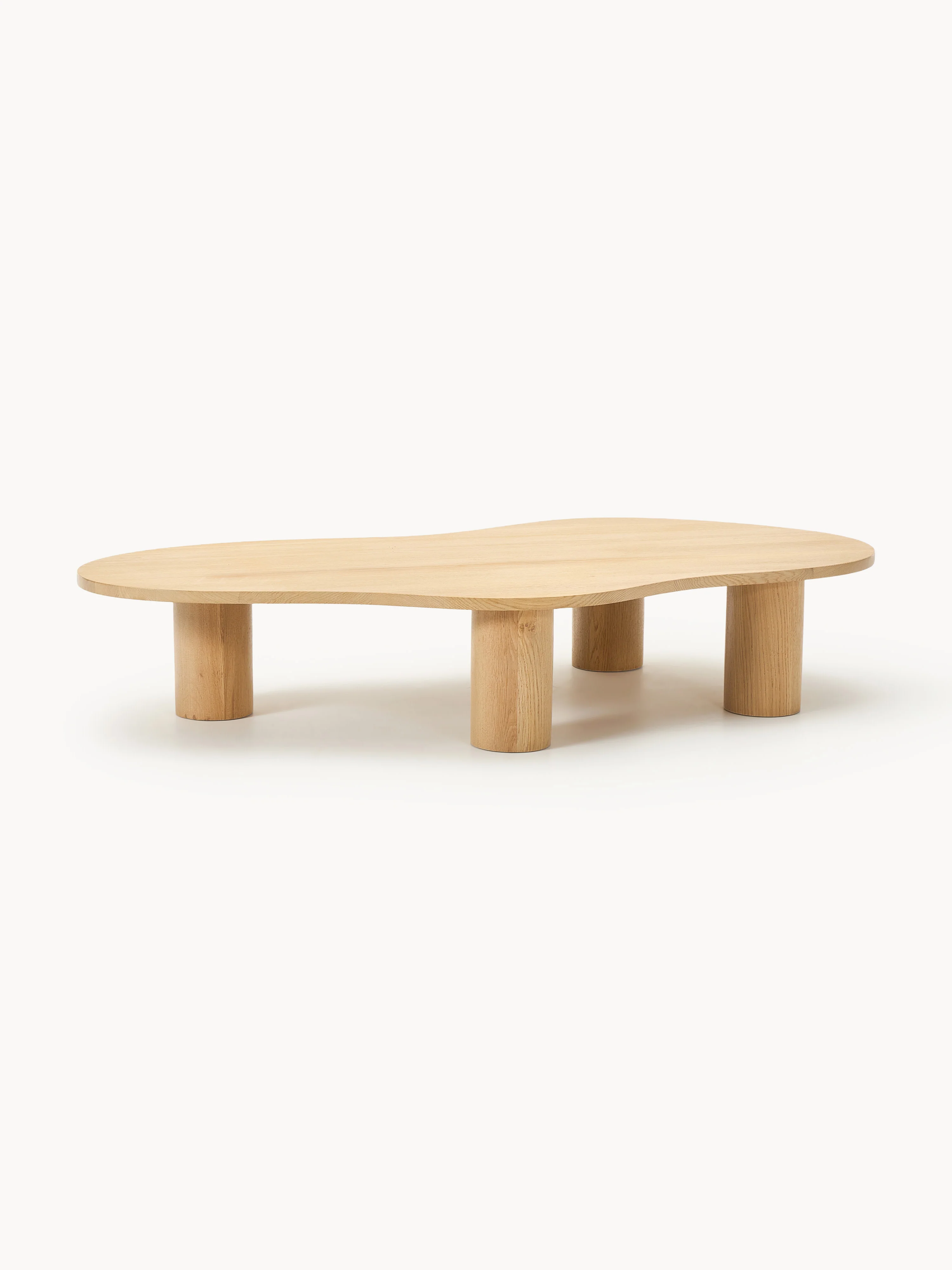XL salontafel Didi van eikenhout in organische vorm