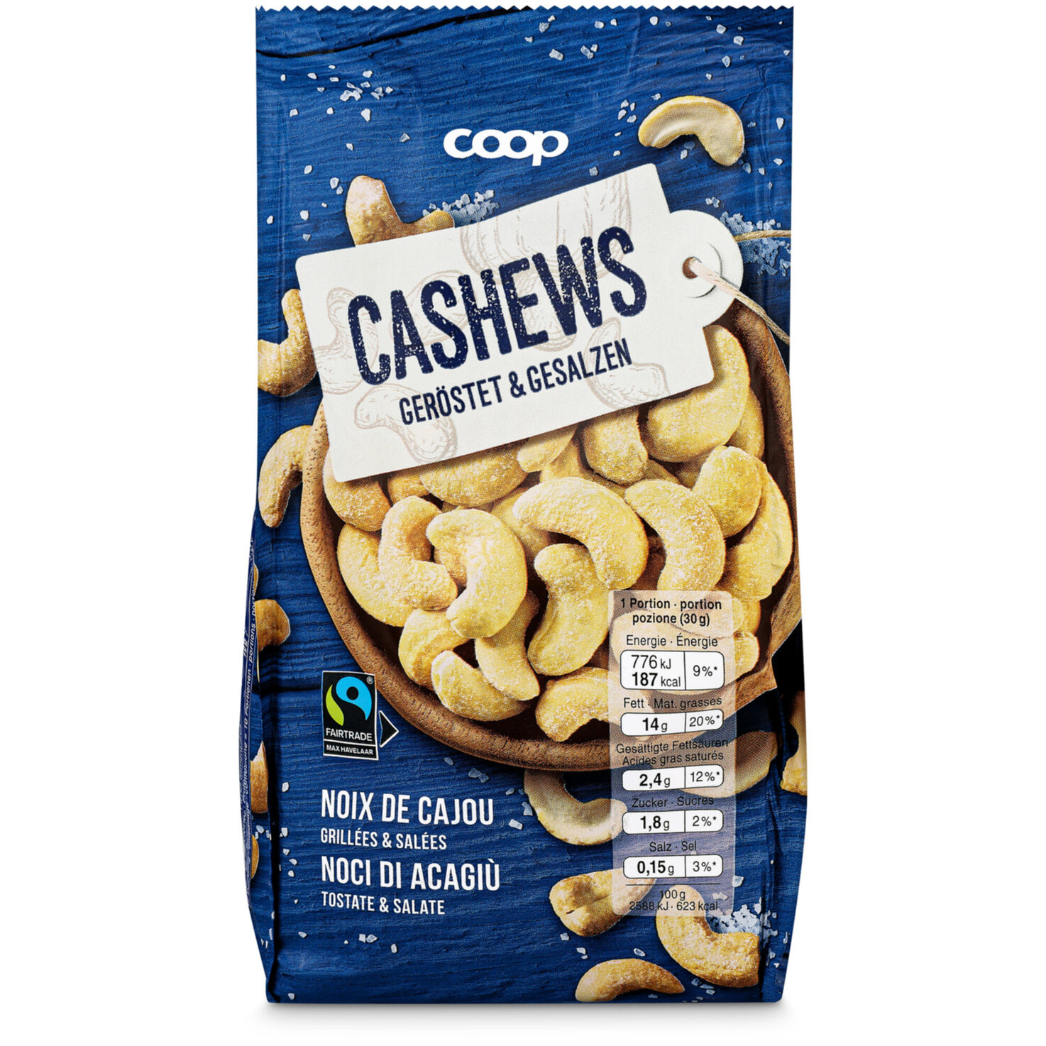 Fairtrade Cashews gesalzen
