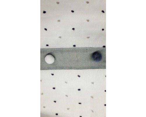 Oogjessjaal Bobbel witgrijs 140x255 cm