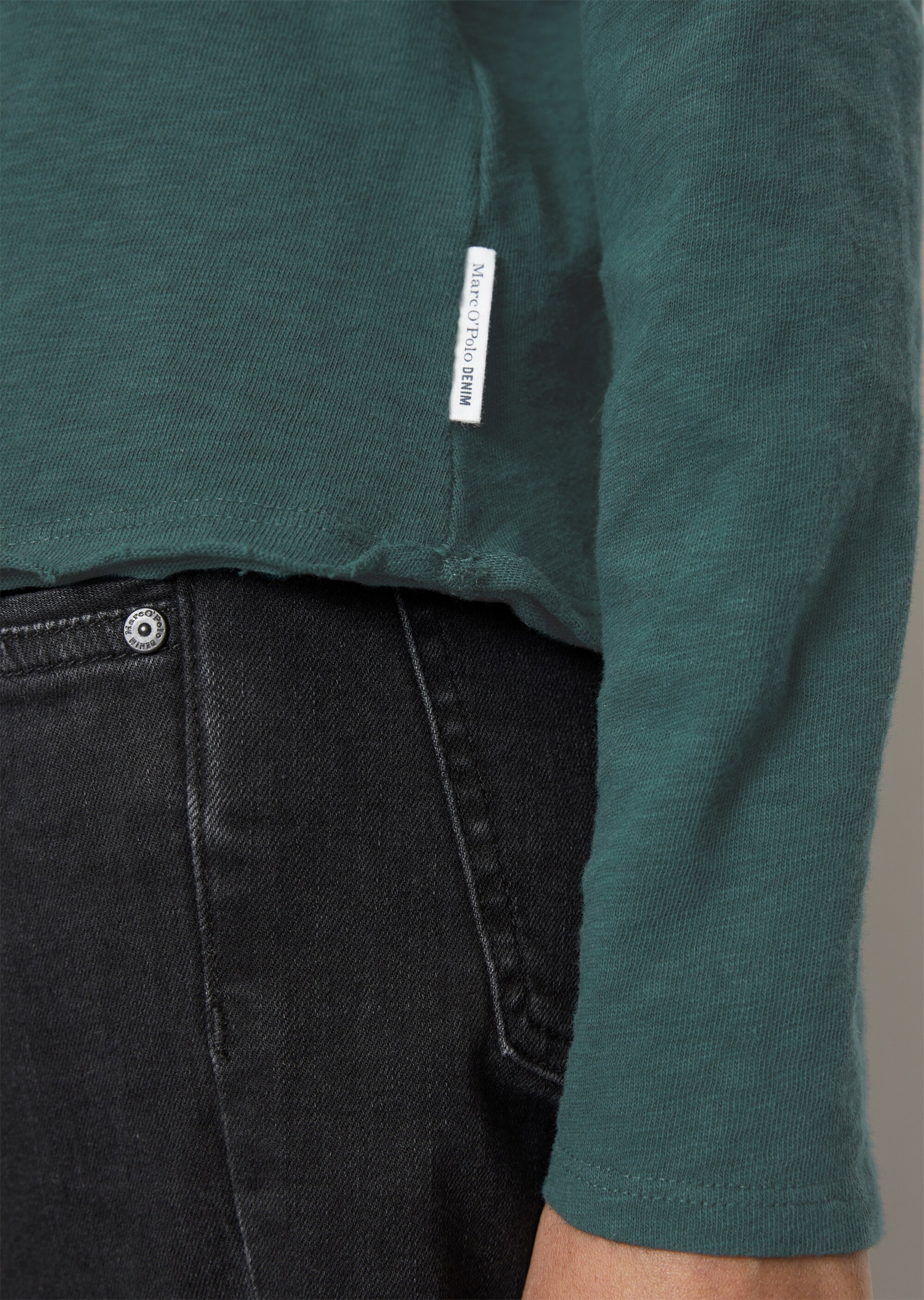 Longsleeve regular aus Heavy-Slub-Jersey