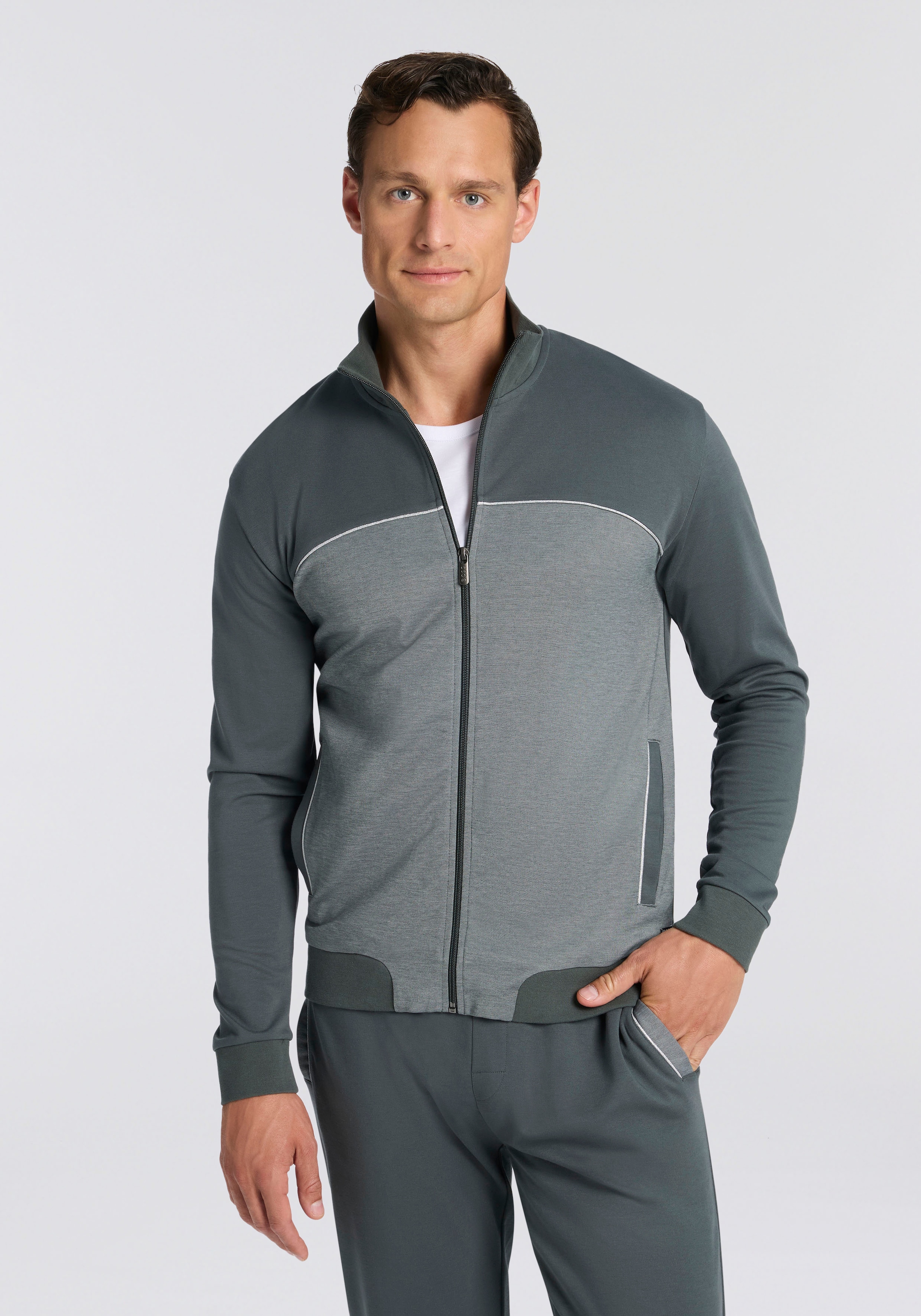 BOSS Sweatjacke »Tracksuit Jacket«, Neuheit, Stehkragen