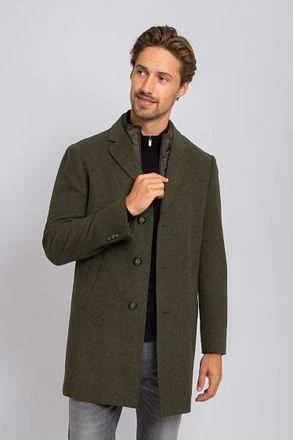Suitable Coat Wol Twill Donkergroen JA-WOLCOAT-STBL-24.04 kopen