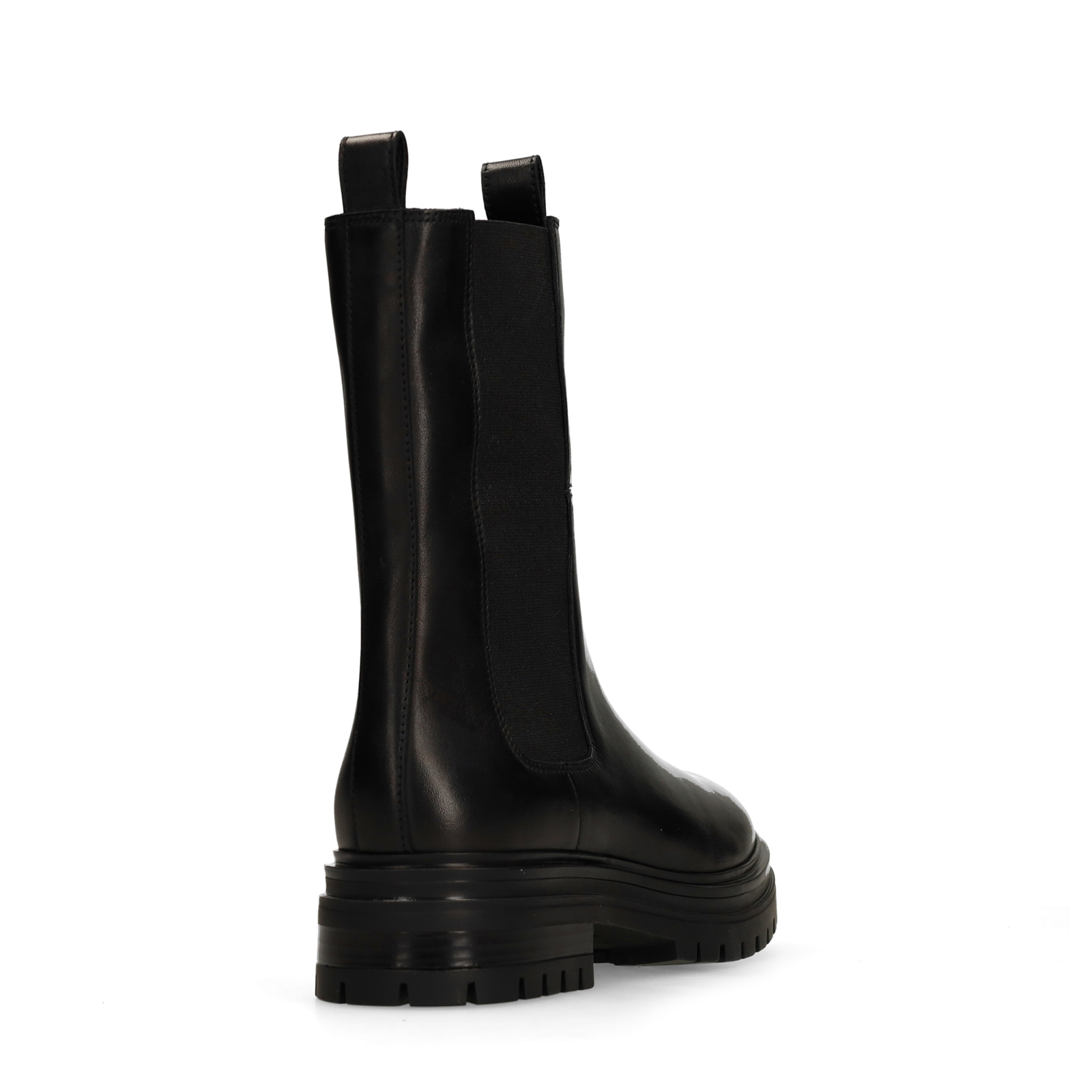 Zwarte leren chelsea boots