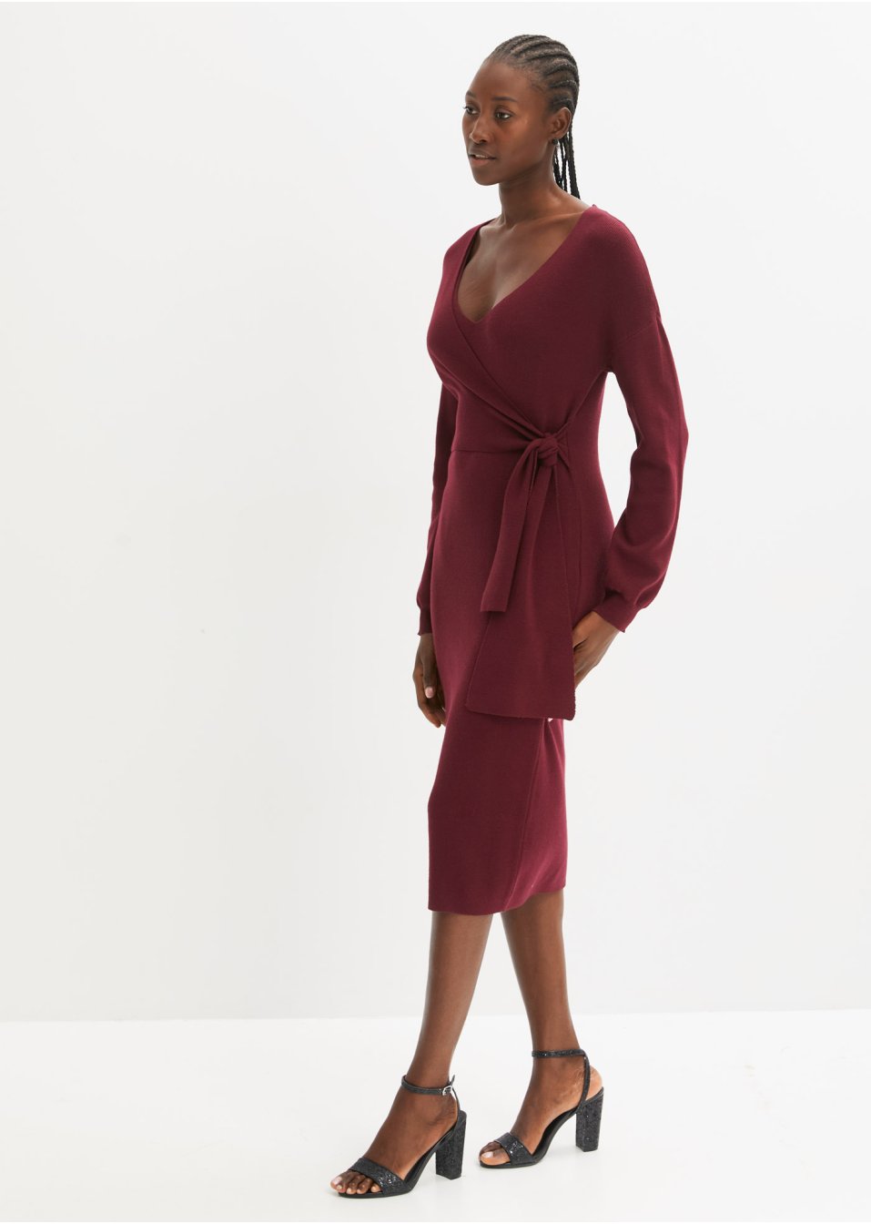 Robe en maille style portefeuille
