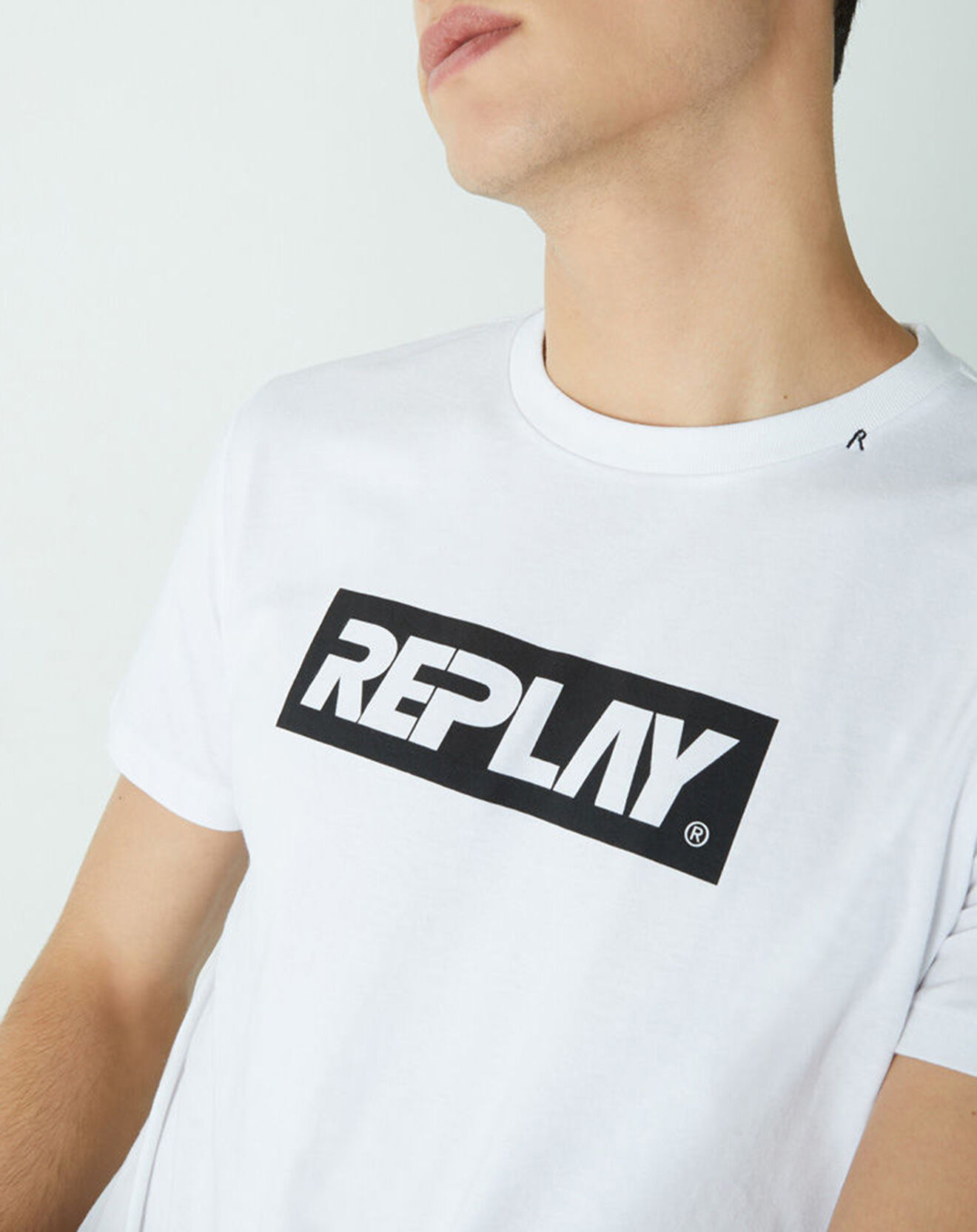 Replay T-Shirt Logo blanc
