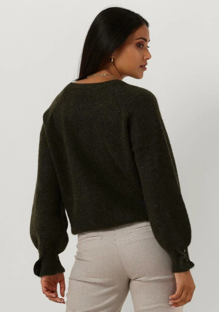 MOS MOSH donkergroene mos mosh trui talli ls knit