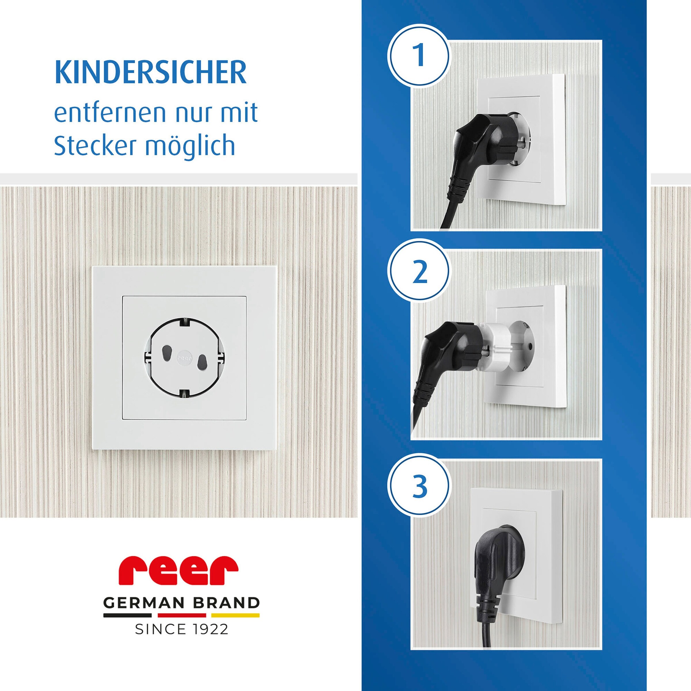 reer 20er-Pack Steckdosenschutz weiß