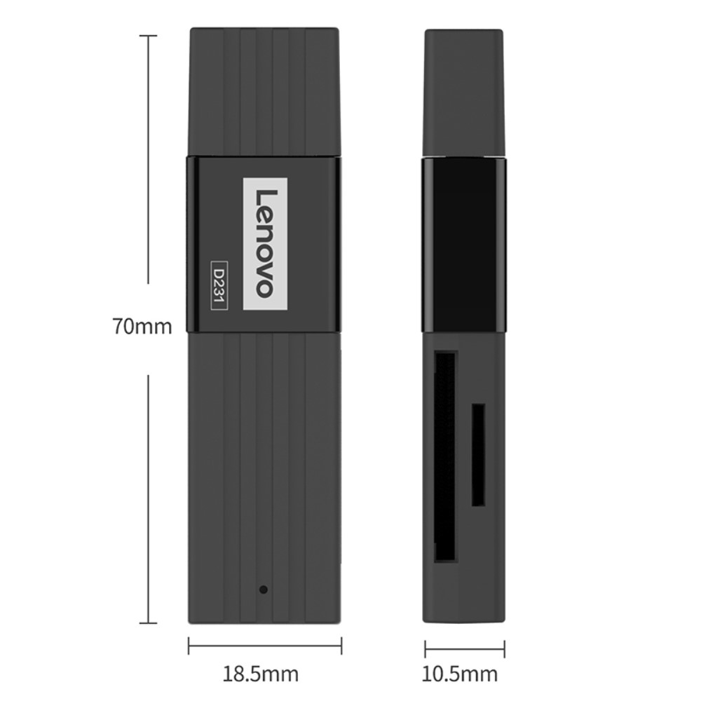 D231 USB 3.0 Kartenlesegerät Card Reader für SD und Micro SD Speicherkarten - Schwarz