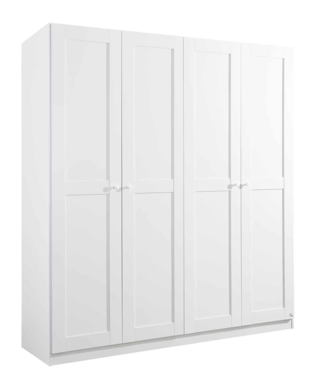 Drehtürenschrank - Alpinweiß - 4-türig
