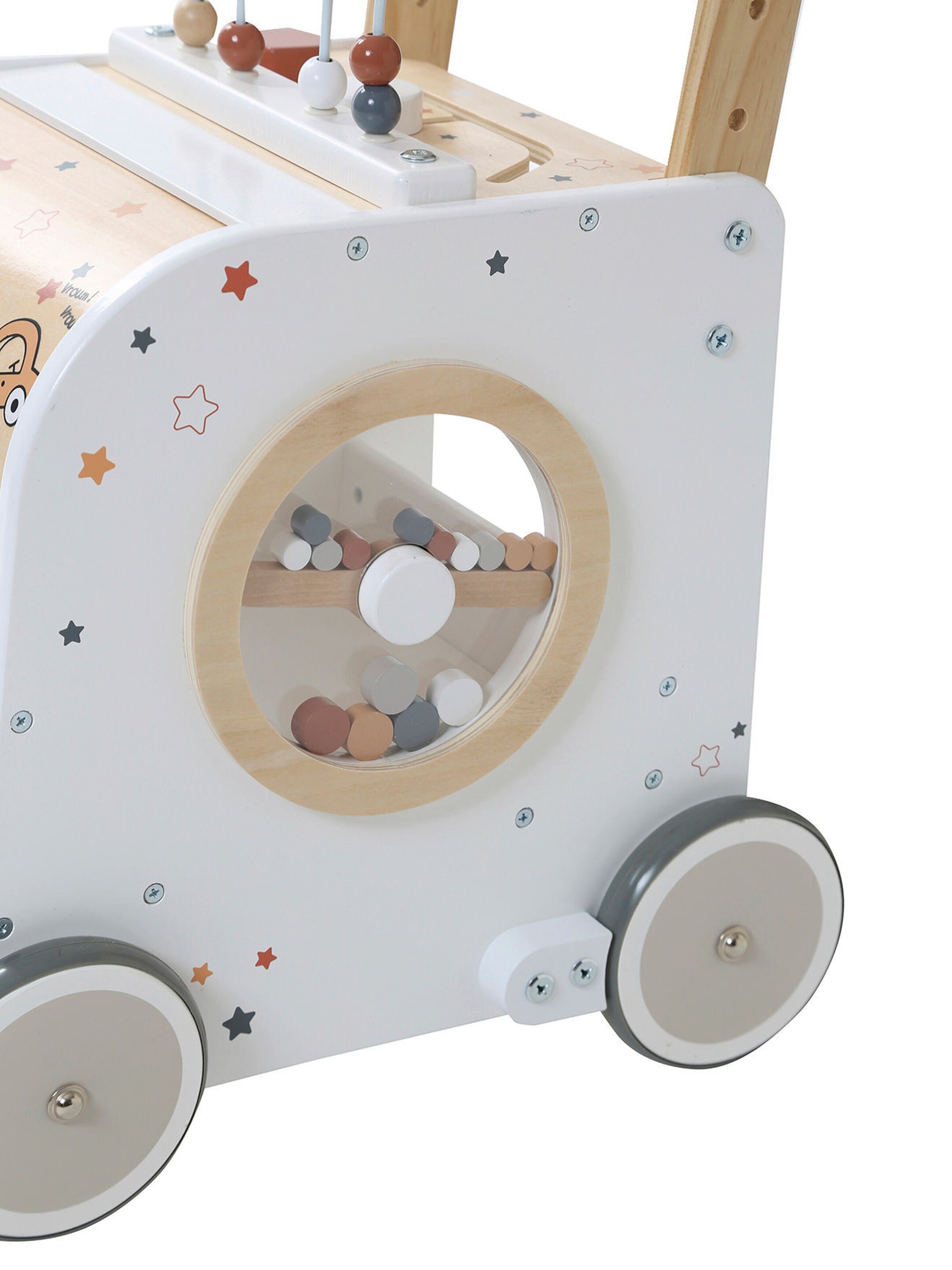 Vertbaudet Activity-Lauflernwagen, Holz FSC® mehrfarbig