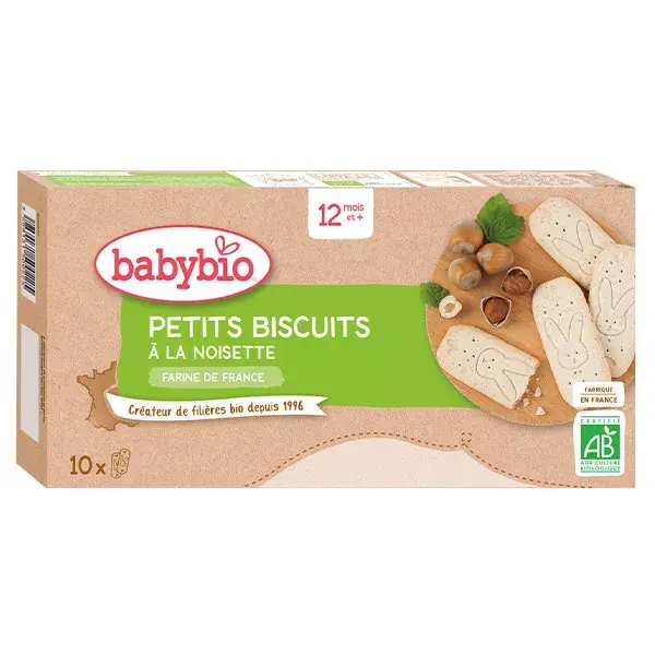 Biscoitos orgânicos de avelã Babybio +12 meses 160g